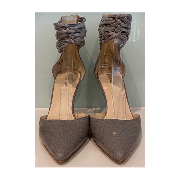 Nine West grey Palucci ankle strap heels Size 9 - Picture 7 of 13